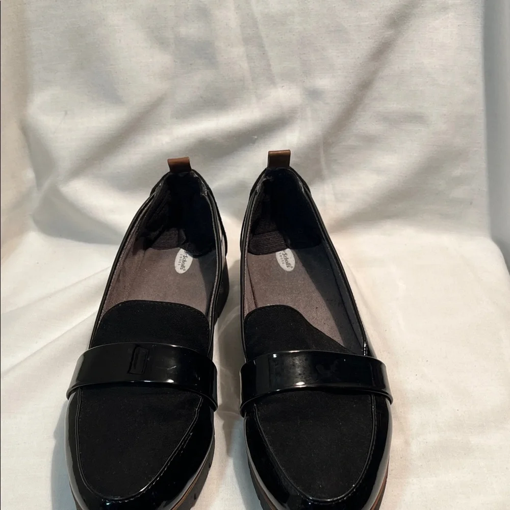 Dr. Scholls Black Patent Leather Loafers